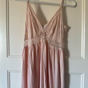 Eberjey Modal Pink Lace Trim Chemise